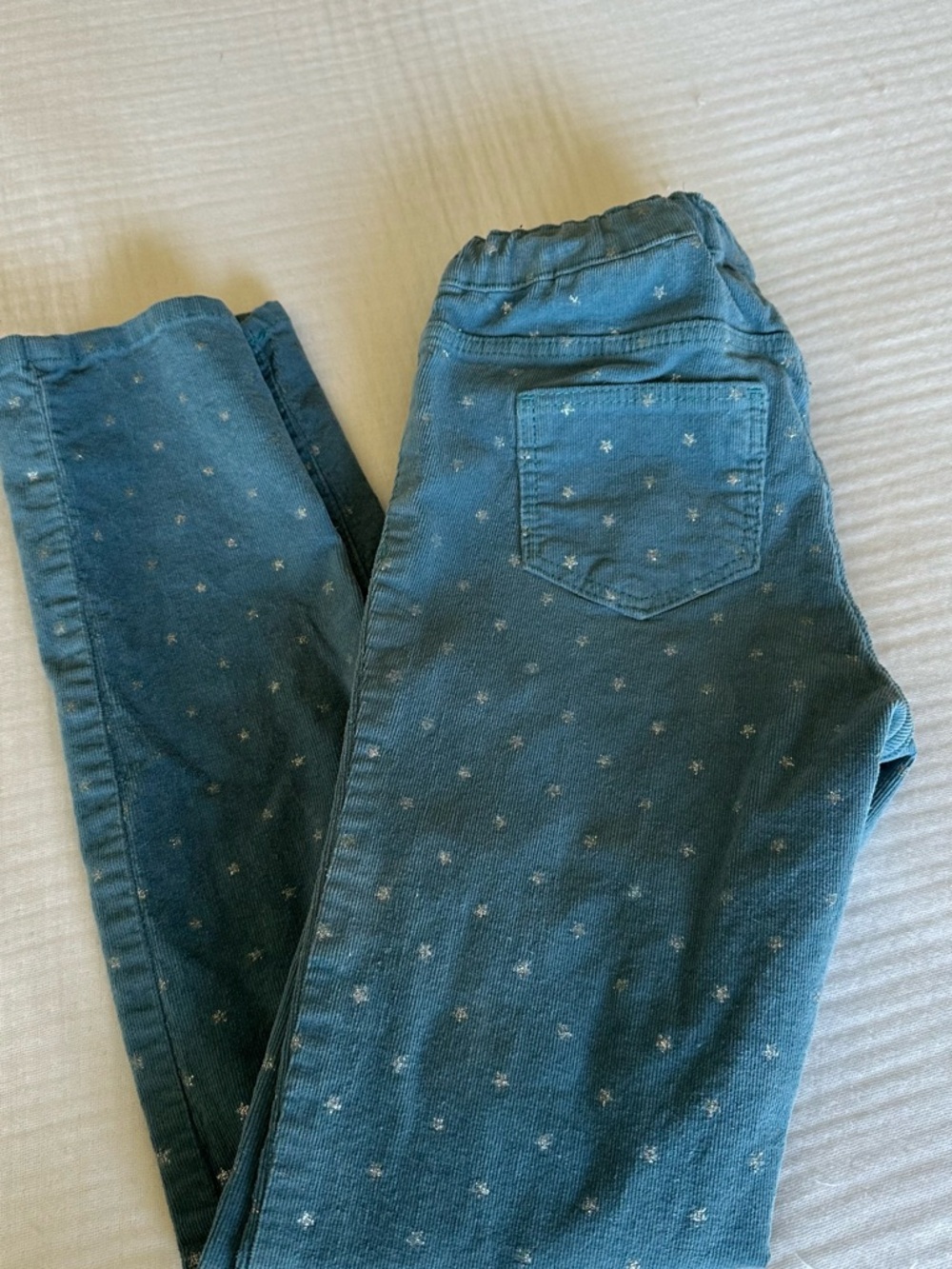H&M Teal Corduroy Pants with Silver Star Accents